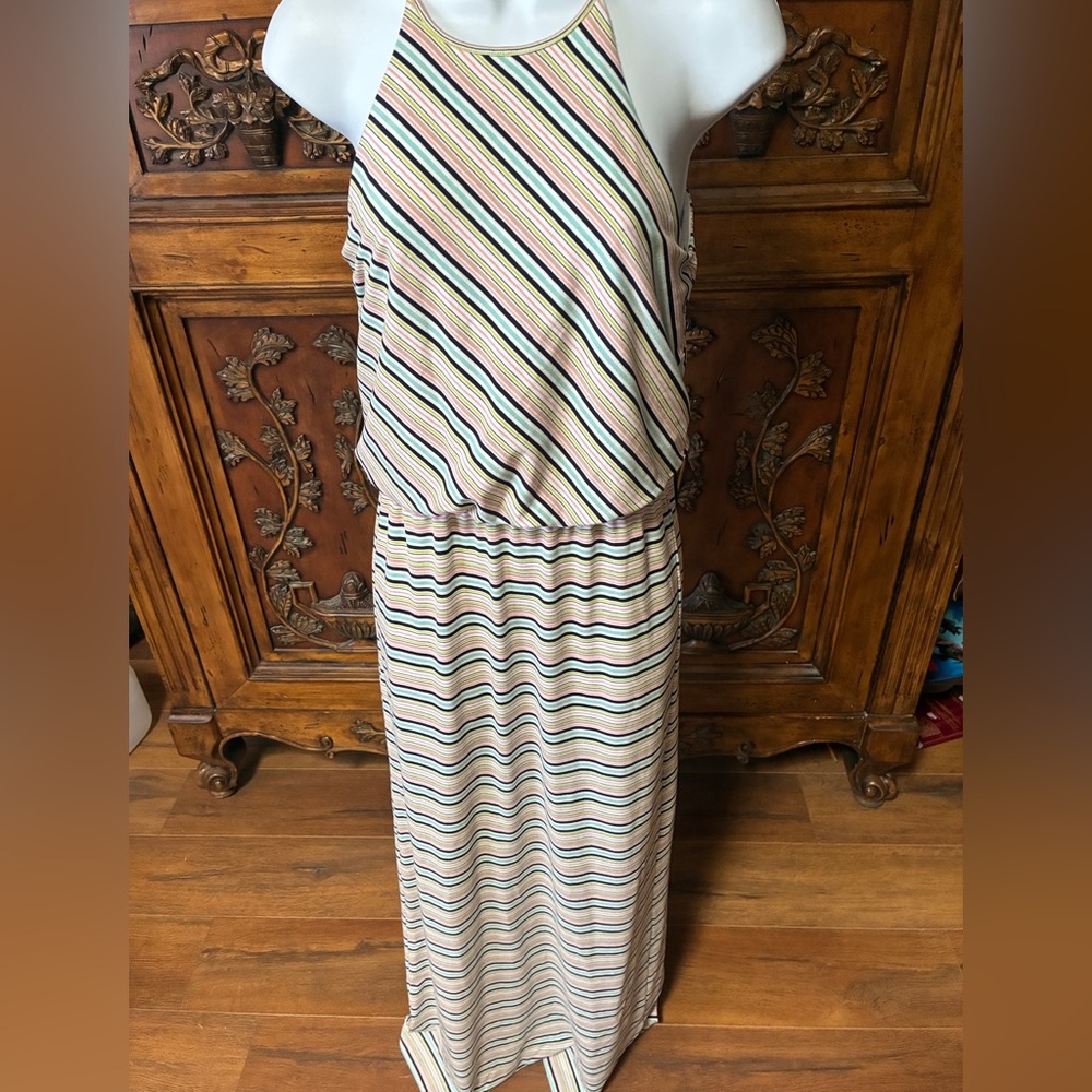 The Limited Women's Striped Maxi Dress Size XS Capsule Quiet Luxury Preppy Twee.